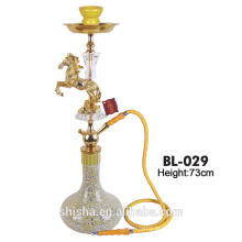 Vidro atacado hookah shisha, narguilé de vidro desobstruído belo cachimbo de água